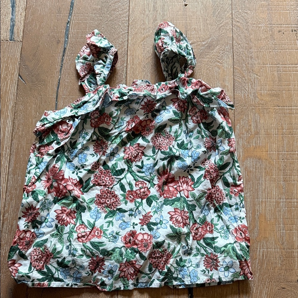 Janie and Jack Floral Ruffle Top